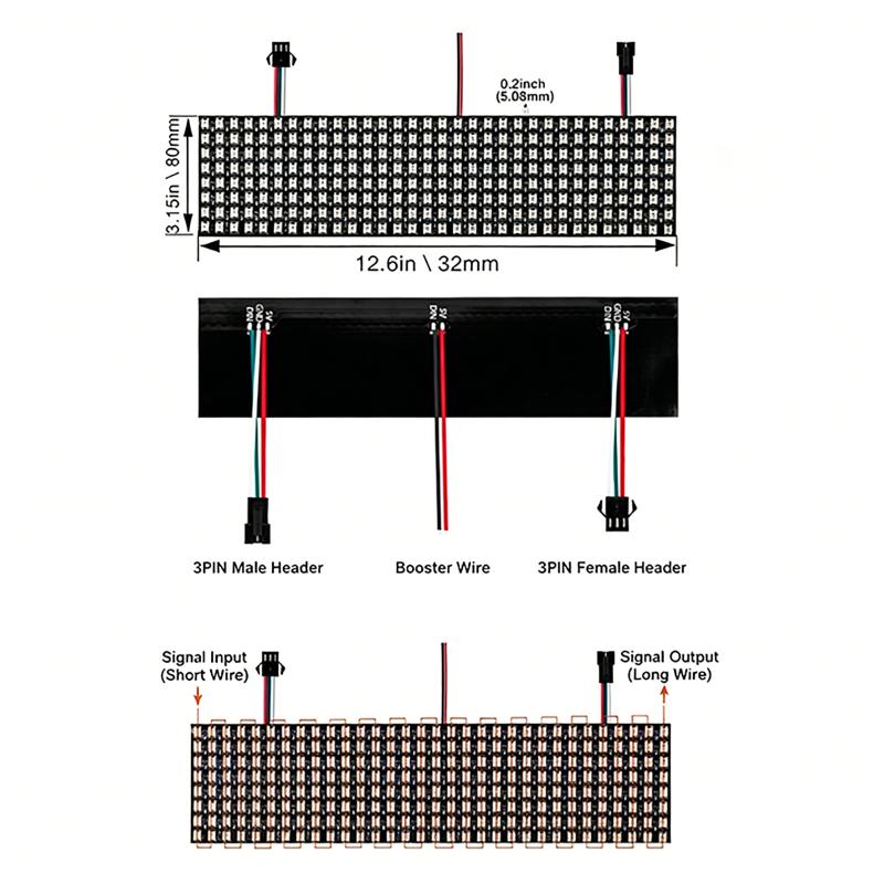 Rgb Led Matrix 8X8 - Módulo de Pixel Inteligente WS2812B, Painel
