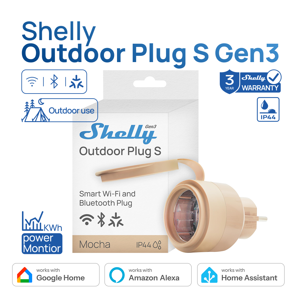 Shelly Outdoor Plug S Gen3 Med - Shelly Relay Module avaliação e preço